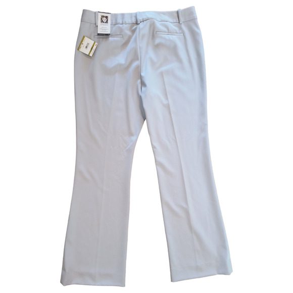 Ann Klein Modern Pant Women's Sz 14 Gray Mid Rise Flared Leg Career Professional - Picture 14 of 15